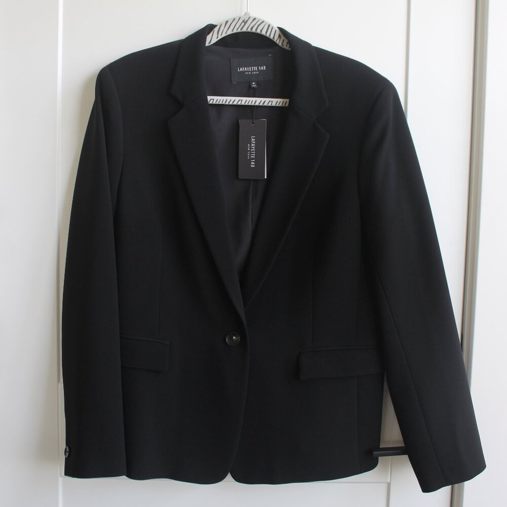 NWT Lafayette 148 Blazer Black size 16